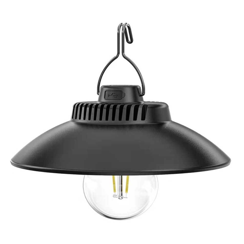 USB Rechargeable Retro Camping Lantern Waterproof Type-C Charging LED Tent Lamp Retro Decorative With Hook Camping Light