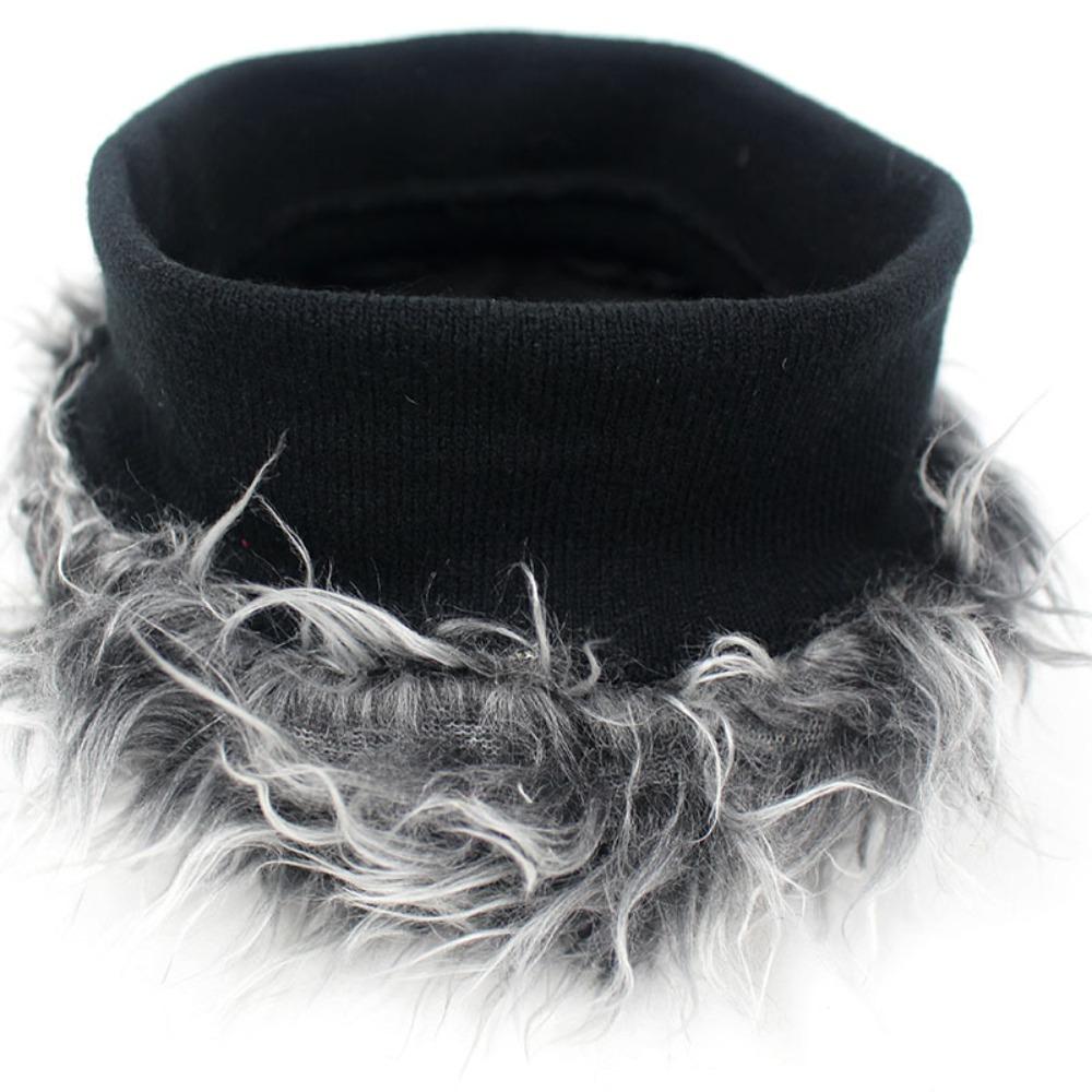 Natural Novelty Knit Fake Hair Hat Windproof Decorative Hat Beanie Wig Hat Fun Short Hair Caps