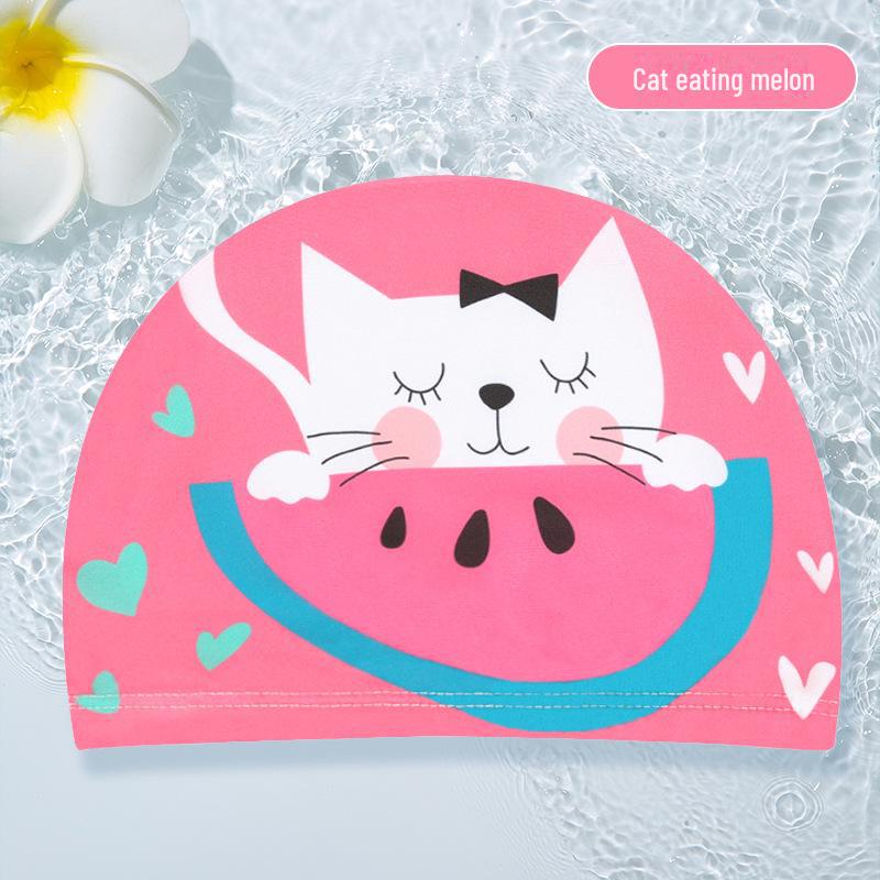 Детские шапочки для плавания с мультяшным принтом для мальчиков, девочек, младенцев и малышей