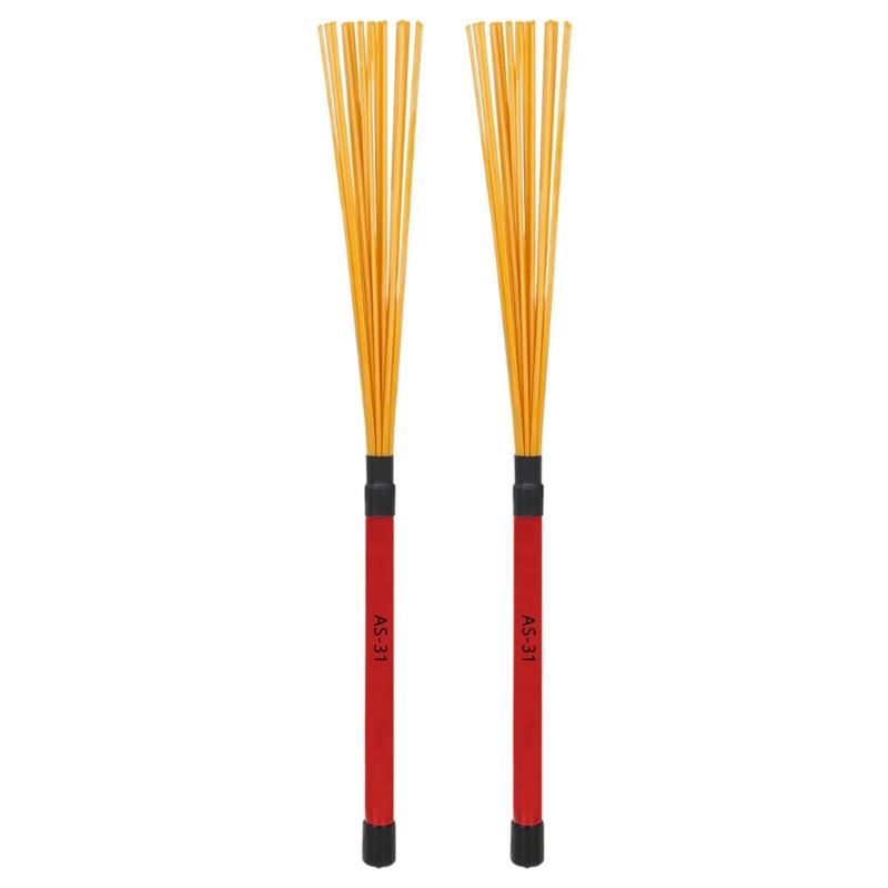 1 пара нейлоновых палочек-щеток для барабанов, стандартные палочки-пучки, перкуссионные барабанные щетки, перкуссионные аксессуары