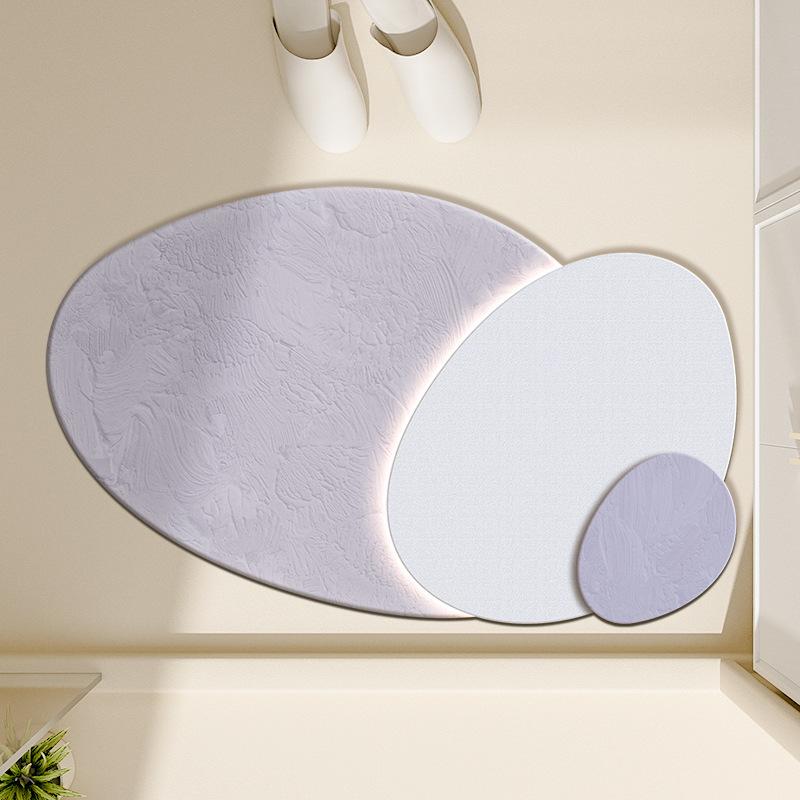 New Bathroom Absorbent Mat Light Luxury Advanced Sense Non-slip Mat Toilet Toilet Door Quick Drying Mat