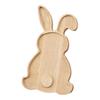 Wooden Rabbit Serving Tray Animal Charcuterie Platters Novelty Appetizer Platter