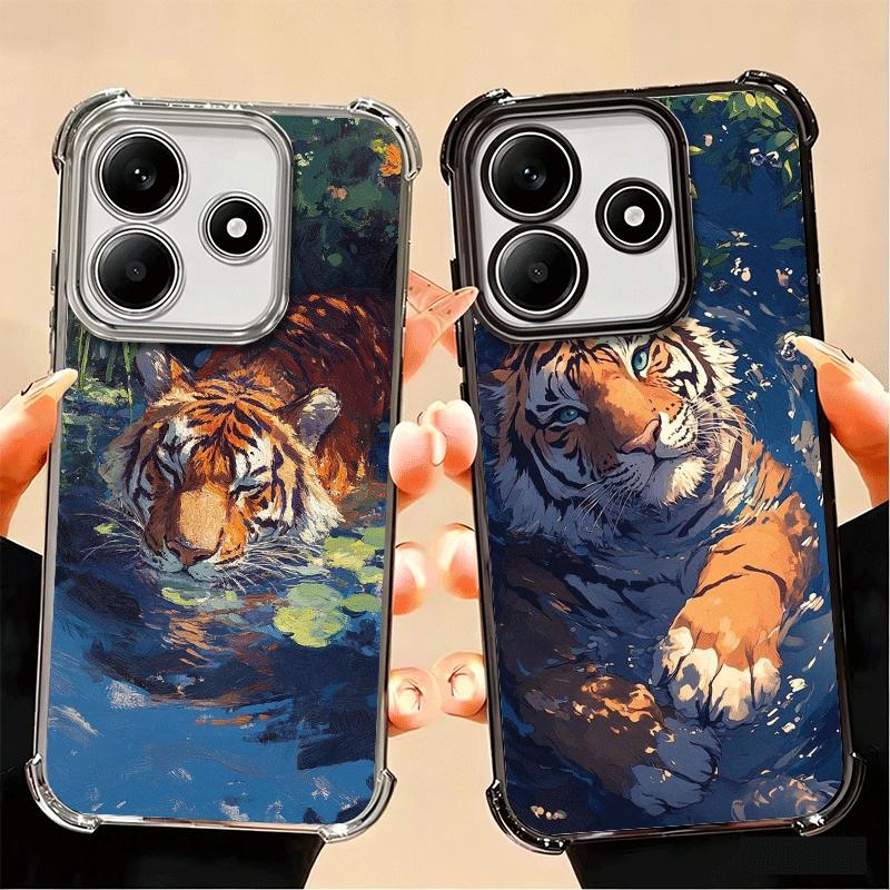Премиальный чехол для телефона с рисунком тигра, мягкий, для Xiaomi Poco X7 X8 Pro Max X6 X5 X3 F8 Ultra F7 M8 M7 M5S Redmi 15C 15A 15 14C 13C