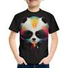 2024 Retro Panda 3d Print Casual Children's Clothing Top Tee Shirt Fashion T Shirt Animal Kids Boy Clothes Anime Short Sleeve