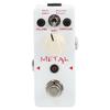 Heavy Metal Distortion Pedal White Electric Guitar Effect Pedals with True Bypass 2 Modes