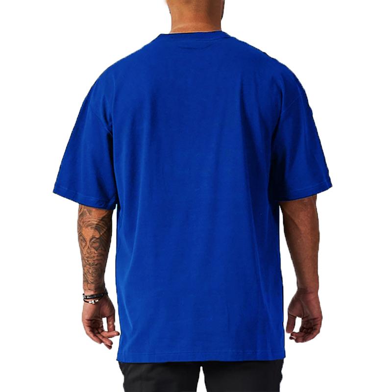 Muscleguys Oversized Loose Cotton Street Hip Hop T-Shirts Mens Fitness Short Sleeve Sport Shirts Gym Bodybuilding Workout Muscle Clothing