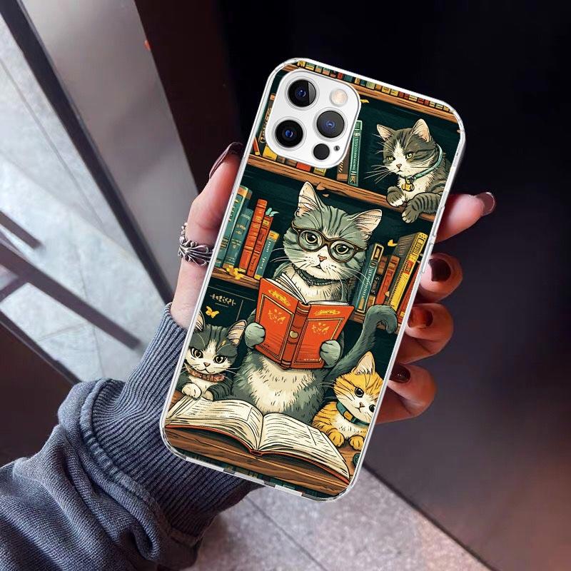 Иллюстрация «Читай книги» Чехол для телефона «Чтение» Для iPhone 17 Air 16 15 Pro Max 14 Plus 13 Mini 12 11 Чехол 7 8 SE Силиконовый чехол Pri