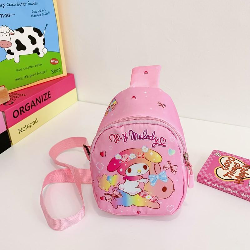 Anime Delightful Print Chest Bag For Children In Lovely Colors Perfect For Kindergarten Use