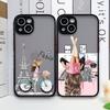 Модный Чехол для Телефона Городская Девушка для iPhone 17 16 Pro Max 16e Mini 15 14 13 12 11 XS MAX X XR 7 8 14 Plus Красивые Женщины Жесткий Чехол