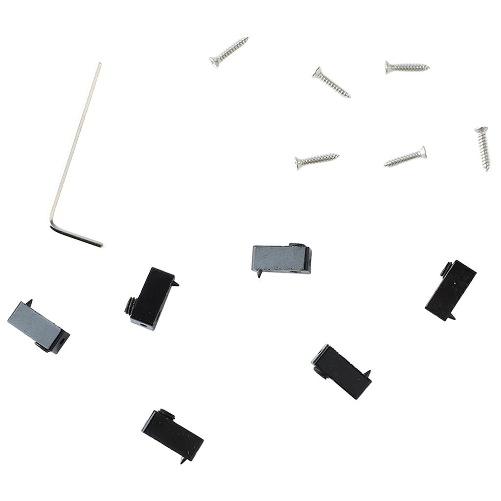 6 шт. Запирающий порожек для гитарных струн Треугольный Черный Цинковый сплав Устойчивость к коррозии Безголовая гитара