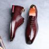 Fashion Men's Classic Business Shoes Microfiber Leather Square Toe Lace-up Mens Dress Office Flats Men Fashion Wedding Party Oxfords