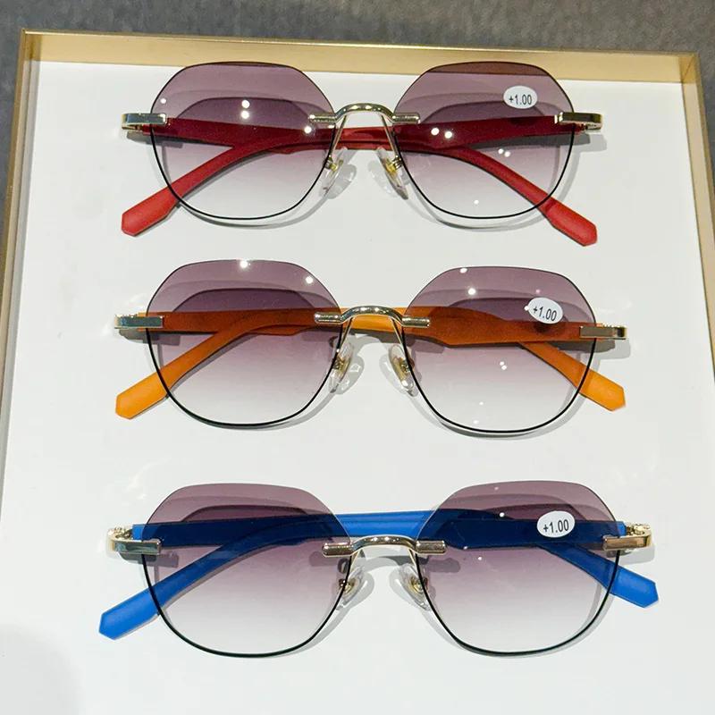 Модные винтажные многоугольные очки для чтения мужские трендовые металлические оправы очки для пресбиопии с защитой от синего света уличные солнцезащитные очки с затемнением