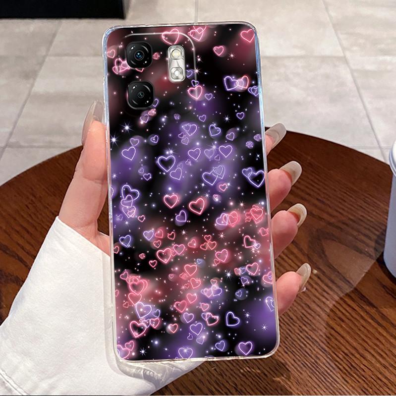 Для Infinix Hot 50i X6531 X6531B Задняя крышка Чехол для Infinix Hot 50i Прозрачный Роскошный Милый Любовный Кролик Смешной ТПУ Мягкий Силиконовый Чехол для Телефона