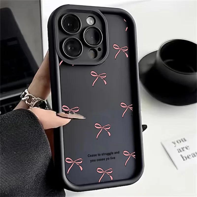 Чехол Для Redmi 15 Note 14 4G 13 12 PRO 5G Plus 10 8 9 11S 13C 14C 12C 12 13 A5 A3 10C крышка Бант Милый Силикон
