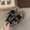 2024 Autumn Women's Leopard Print Buckle Flat Shoes - Fashionable and Versatile European & American Style
