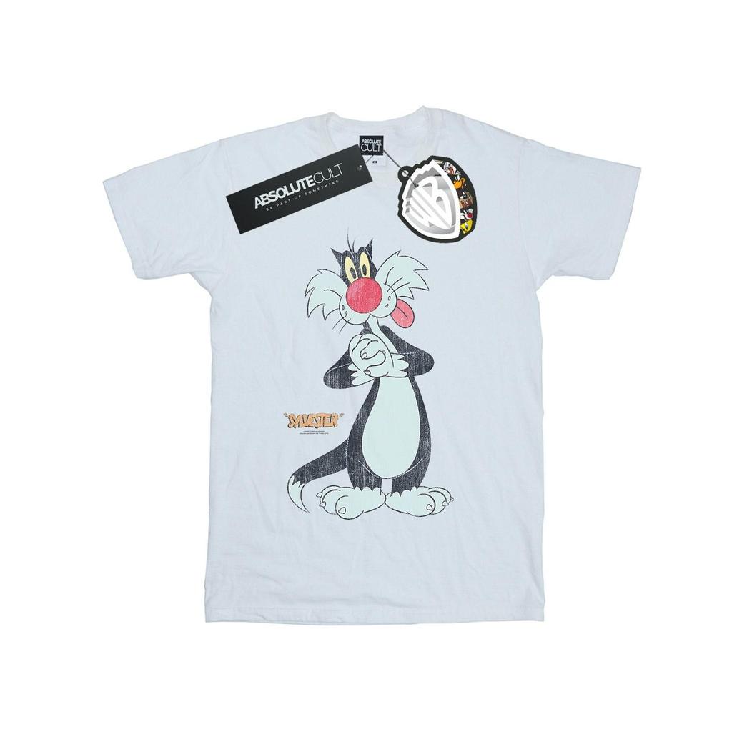 Looney Tunes Mens Sylvester Distressed T-Shirt