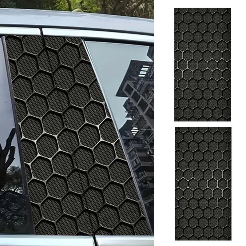 Персонализированные наклейки на кузов Наклейка на центральную стойку в виде сот HD Наклейки на кузов B-стойки