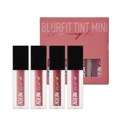 MERZY Blur-Fit Mini Layering Lip Tint 1.5 g × 4 Kit / Made in South Korea