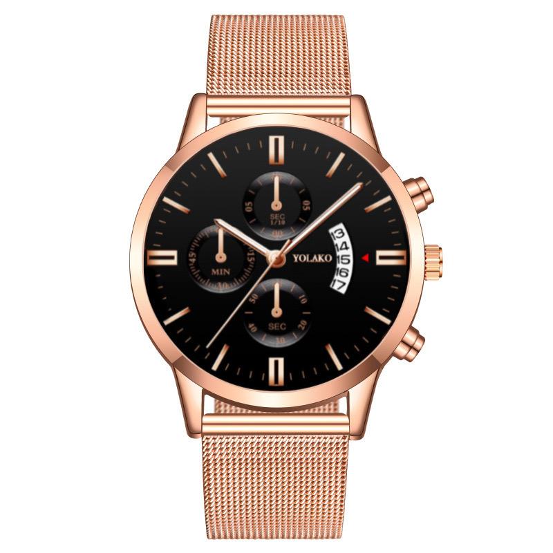 Luxury Mens Watch Watch Fashion Sports Wristwatch Leather Alloy Case Quartz Wristwatch Business Watch Calendar Watch