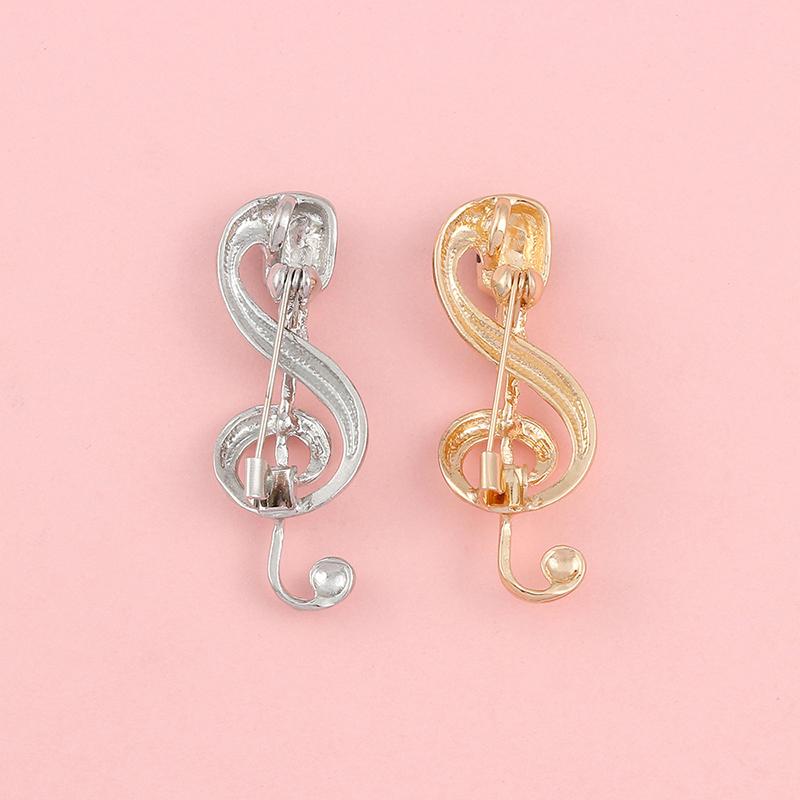 Музыкальная нота, микрофон, броши, золотой цвет, серебристый цвет, металлические булавки, специальный значок