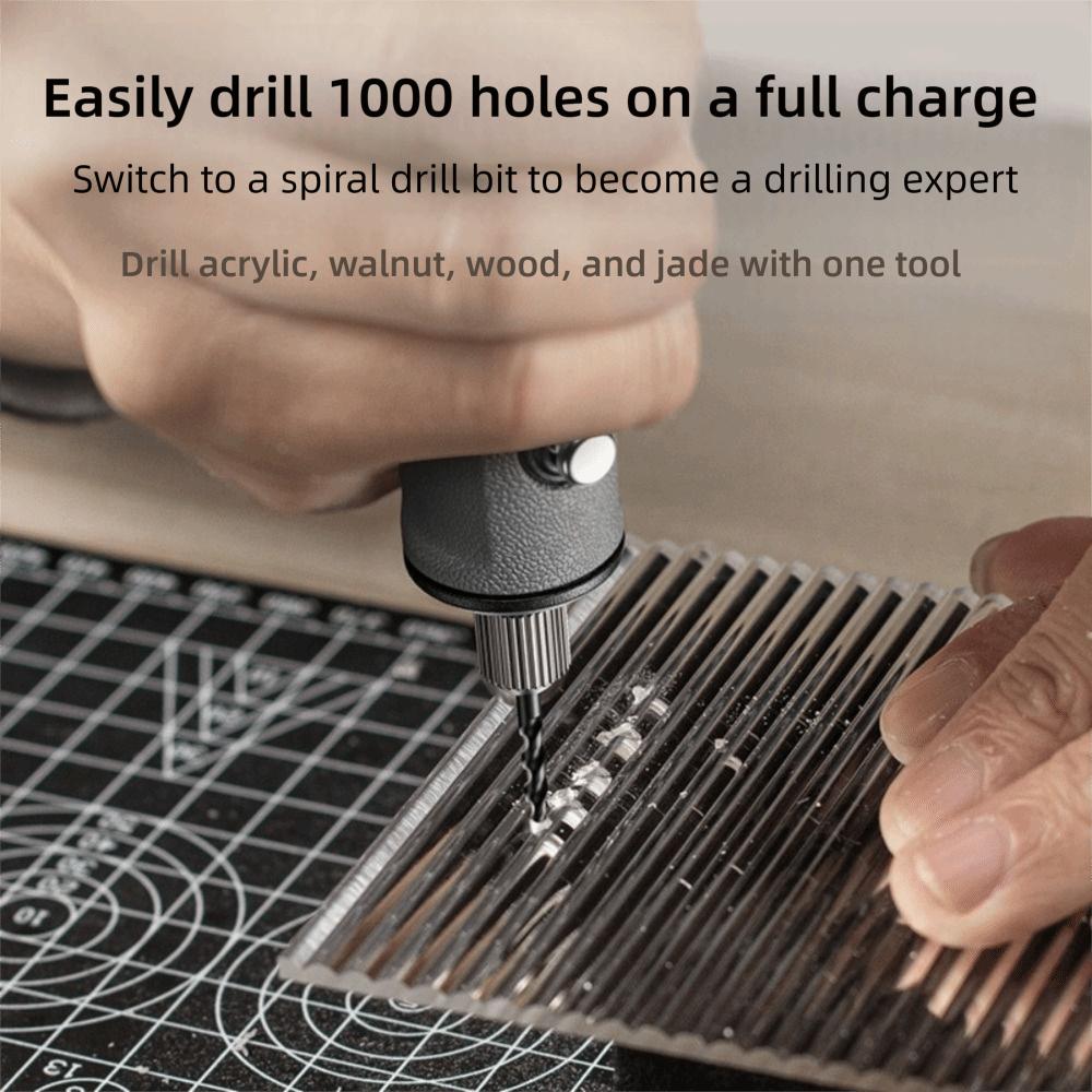 Cordless Mini Electric Drill Touch Screen Engraving Drilling Tool Jewelry Metal Glass