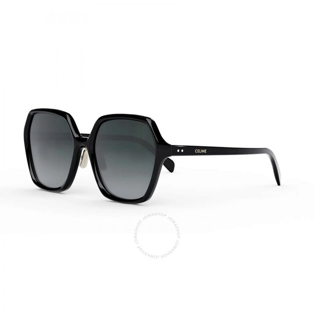 Celine Smoke Gradient Geometric Ladies Sunglasses Cl40230f 01b 58