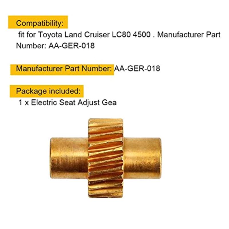 Power Electric Control Adjust Wheel Gear Brass Compatible for LC80 4500 Easy Installation -