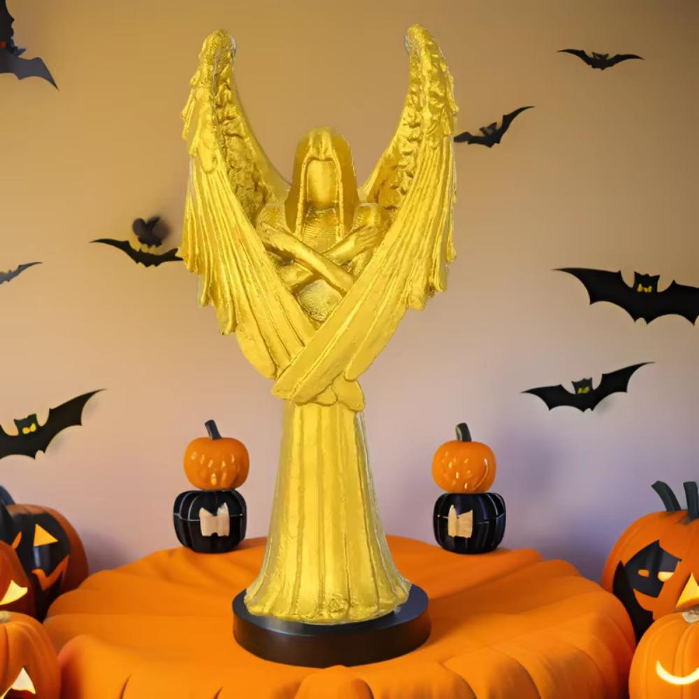 Абстрактное искусство Скульптура Темного Ангела Ручная работа Орнамент Креативная Статуэтка Ангелов на Хэллоуин Настольная