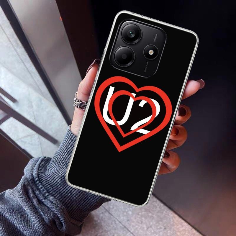 Band U-U2 Rock Phone Case For Xiaomi Redmi Note 15 14 14S 13 12S 12 Pro Plus 11S 11 10S 10 4G Cover 11E 11T 5G Print Fundas Redm