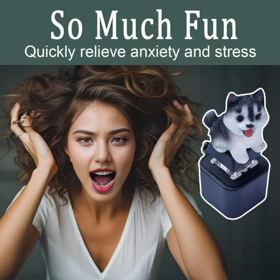 Собачья клавиатура Игрушка-непоседа со звуком Светодиодная подсветка Снятие стресса и тревоги Перезаряжаемая Животная клавиатура Кликер Брелок Кнопка декомпрессии Сенсорная игрушка