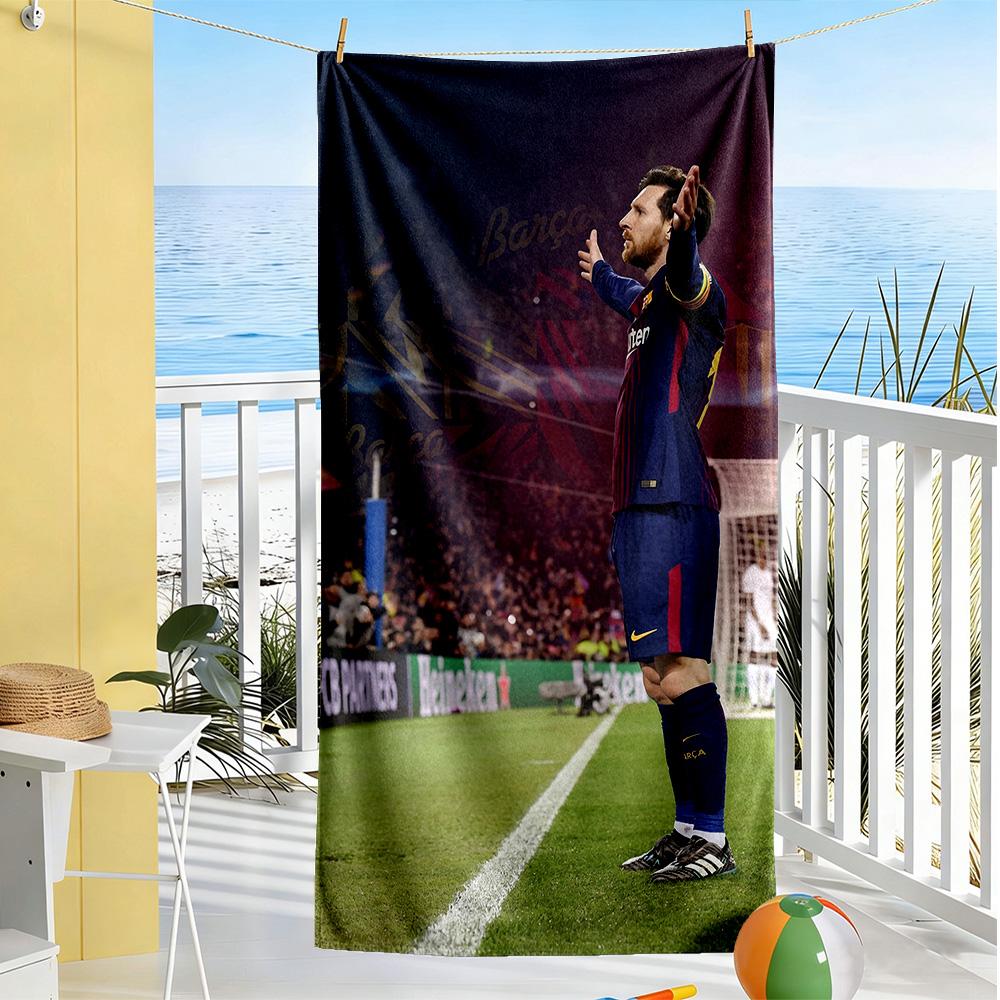 Messi Beach Towel Soft Durable Quick-Dry Comfortable Lightweight Perfect for Traveling Yoga Camping and Swimming