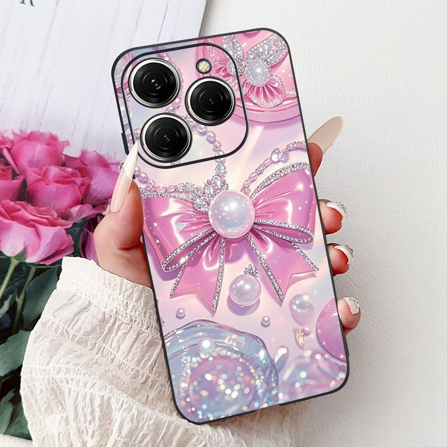 Роскошный матовый силиконовый мягкий чехол для Tecno Spark 20 20Pro 20 Pro+ 4G 5G Spark 20C KJ7 KJ6 KJ5 BG7 Чехол Цветок Любящее Сердце
