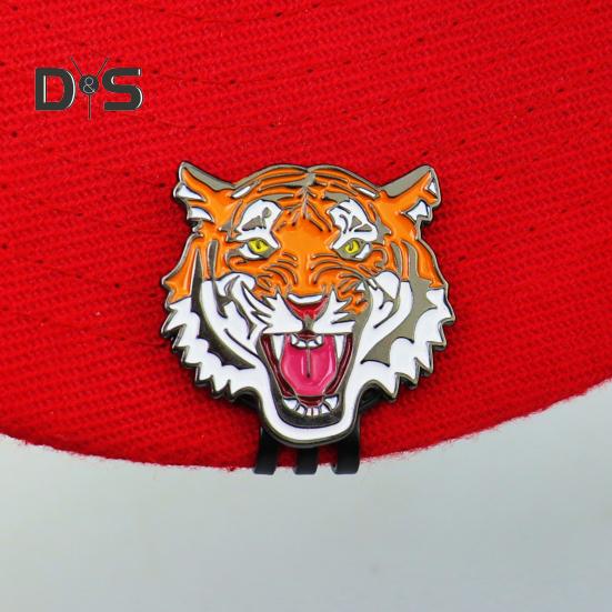 Маркер для мячей для гольфа Tiger с зажимом для шляпы, магнитный металлический маркер для мячей для гольфа, зажим для шляпы, аксессуар для гольфа для мужчин и женщин