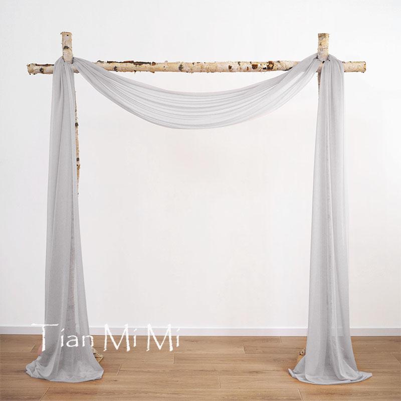 6 -10 Meters Wedding Arch Drape Fabric Sheer Chiffon Tulle Curtain Drapping Backdrop Party Supplies Drapery Ceremony Decoration