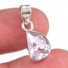 Natural Pink Amethyst Gemstone 925 Solid Sterling Silver Jewelry Pendant 1" N5a15
