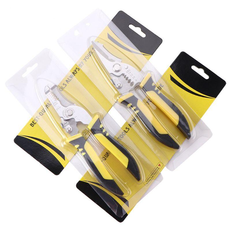 Multifunctional Wire Stripper Pliers Cable Cutter Needle Nose Pliers Crimping Stripping Hand Tool Rubber Handle for Electrician