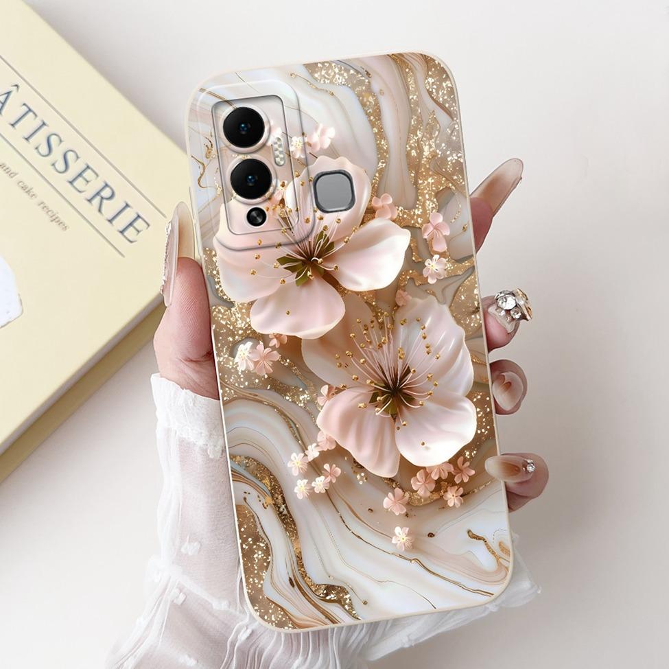 For Infinix Hot 12 Play Case Silicone Cute Fashion Butterfly Love Painted For Cover Inifnix Hot 12 Play Phone Case X6816 X6816C