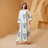 Muslim Women's Printed Robe Abaya Dubai Dress