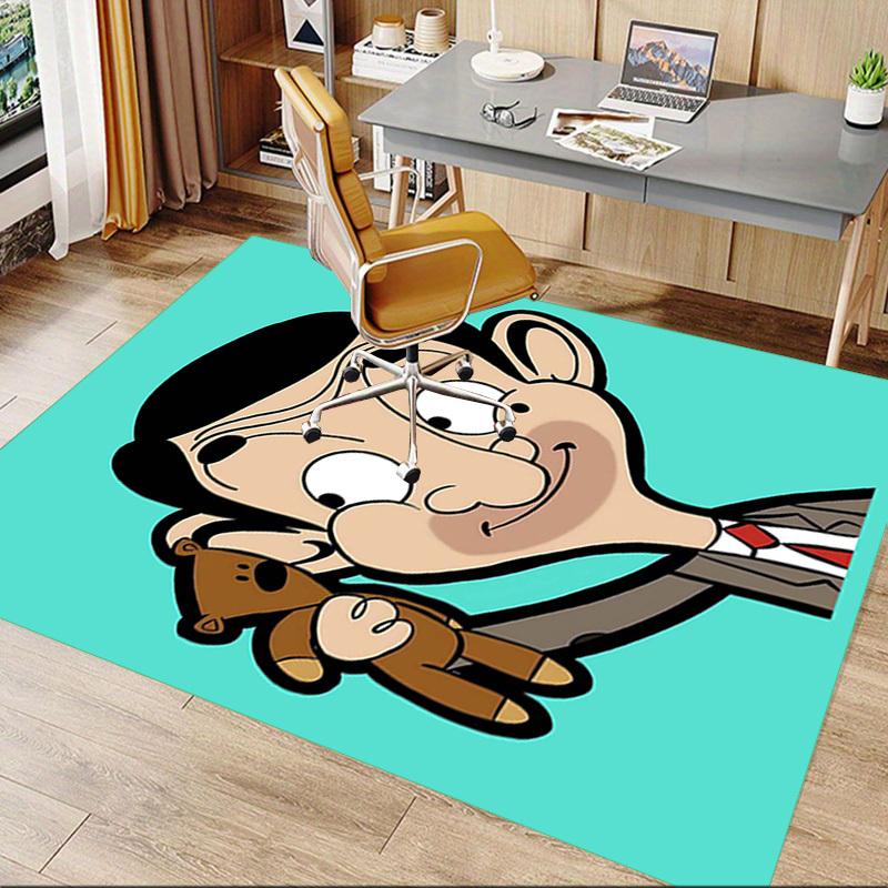 1PC Mr. Bean teddy bear Extra Large Non-Slip Floor carpet, Office, family, bedroom, Studio - Large Area Rug Indoor Rugs, Vibrant Colors-A271