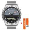 NORTH EDGE Men Dive Sports Digital Watch Mens Watches Military Army Luxury Full Steel Business Waterproof 200m Altimeter Compass