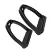 2 Pcs High Strength Plastics Stirrups with Black Non-slip Rubber Pad Horse Tool Accessories(large )