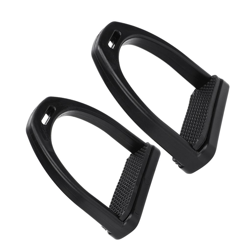2 Pcs High Strength Plastics Stirrups with Black Non-slip Rubber Pad Horse Tool Accessories(large )