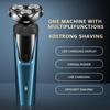 Электрическая бритва, электробритва для стрижки волос, бритвенный станок для мужчин, машинка для стрижки бороды, триммер для бороды, роторная бритва, 100% водонепроницаемость