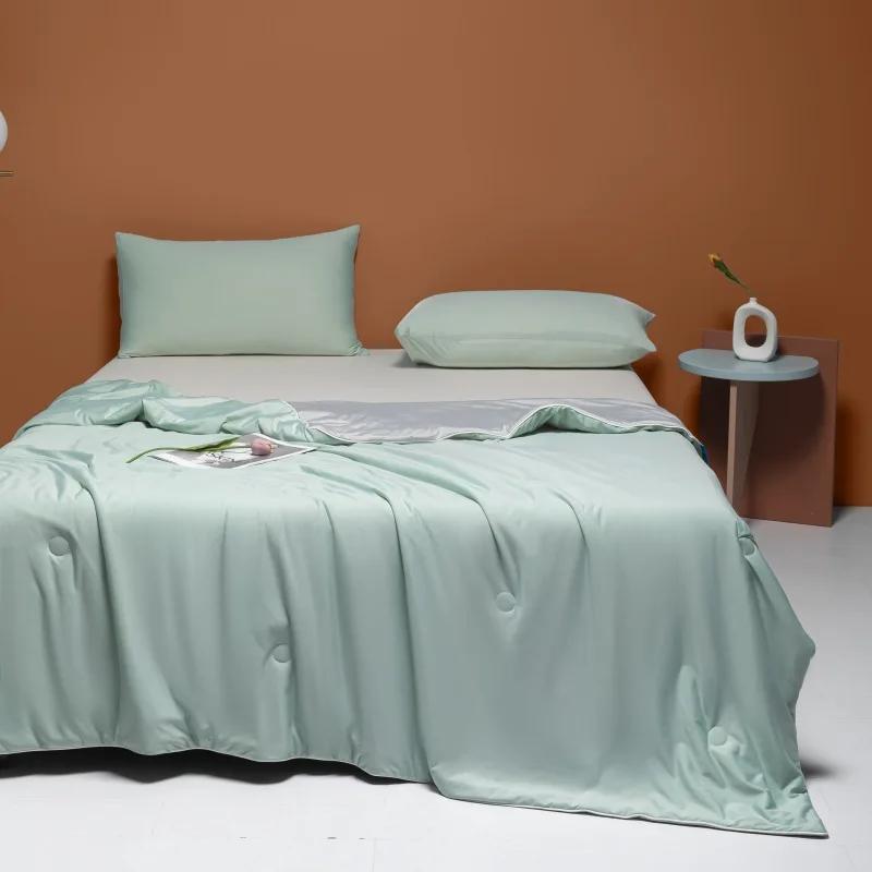 Летнее охлаждающее одеяло с кондиционером, гладкое дышащее легкое одеяло, офисное одеяло для кровати, двустороннее холодное одеяло