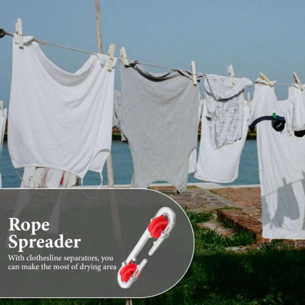Weatherproof Clothesline Pulley Aluminum Plastic Clothesline Spreader  Laundry Accessories