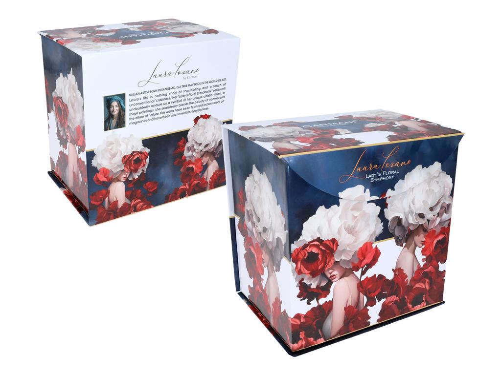 Kubek Sitkiem Przykrywką Lady's Floral Symphony Carmani Ceramika 300Ml