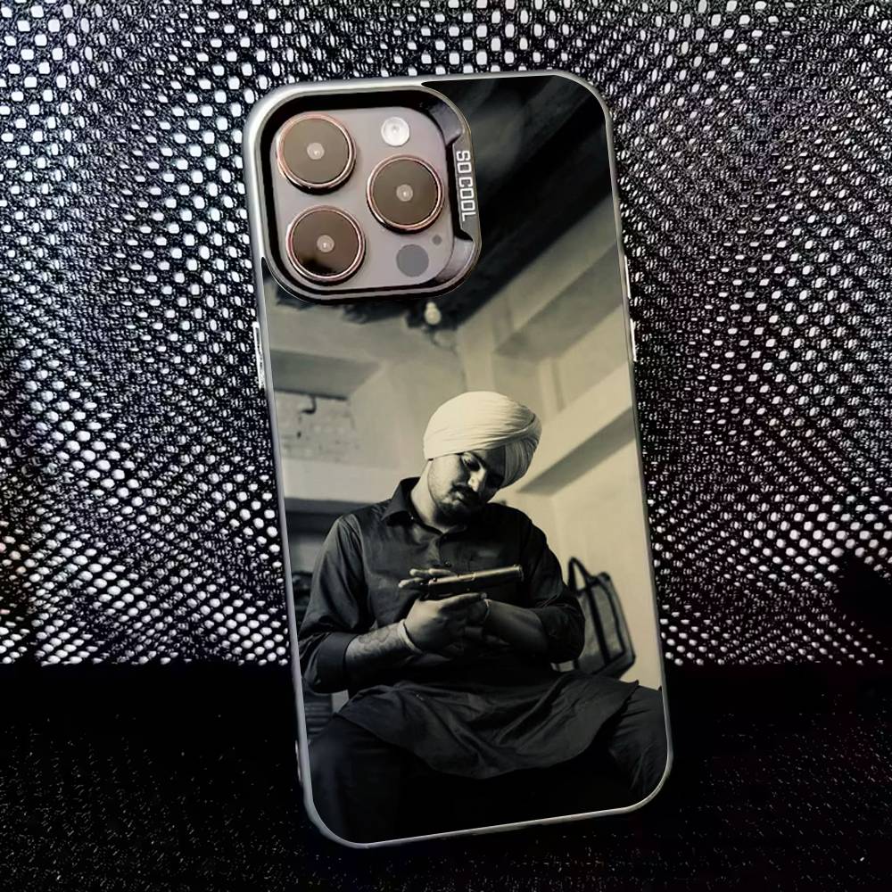 Чехол для телефона Sidhu Moose Wala для iPhone 16,15,14,13,12,11,8,7,Pro,Max,Plus,Mini,XS,SE Защита от падения Черный Матовый Жесткий