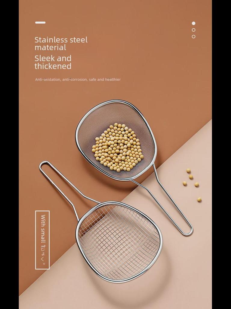 Japanese Stainless Steel Mesh Colander Spoon for Noodles, Dumplings, and Hot Pot