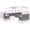 VidaXL Salon de Jardin avec Coussins 11 pcs, Canapés de Terrasse, Ensemble de Meubles de Patio, Mobilier d'Extérieur, Beige 3260161