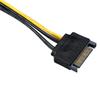 6pcs SATA Power Cable For Riser Card  PCI EXPRESS PCI-E Sata Graphics Converter Adapter Video Card Power Cord15 Pin To 6 Pin